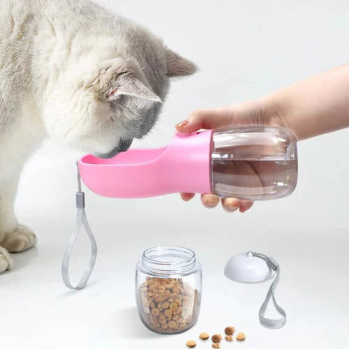 Botella Multifuncional para Mascotas 4 en 1