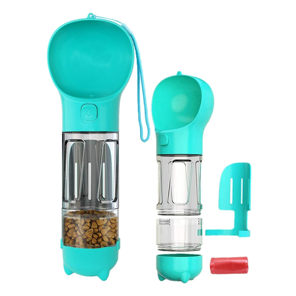 Botella Multifuncional para Mascotas 4 en 1