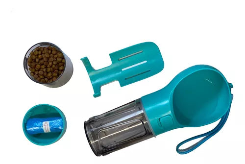 Botella Multifuncional para Mascotas 4 en 1